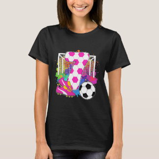7 Years Old Birthday Girl 7th Birthday Soccer Them T-Shirt