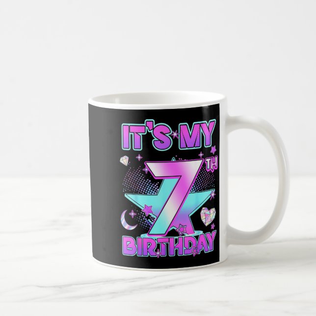 7 Years Old Birthday Kp Kids 7th Birthday Girls K- Coffee Mug (Right)
