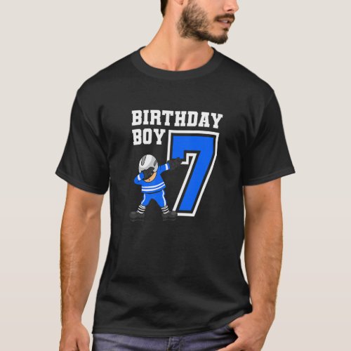 7 Years Old Boy Ice Hockey Player 7th Birthday Kid T_Shirt