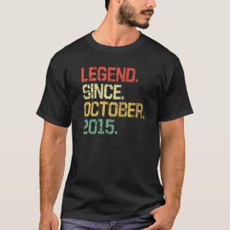 7 Years Old Boys Girls Legend Since October 2015 T-Shirt
