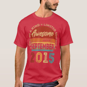 7 Years Old Gift 7th Birthday Awesome Since Septem T-Shirt