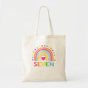 7 Years Old Rainbow 7th Birthday Gift For Girls Bo Tote Bag