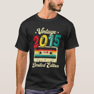 7 Years Old Vintage 2015 Cassette Tape 7Th Birthda T-Shirt