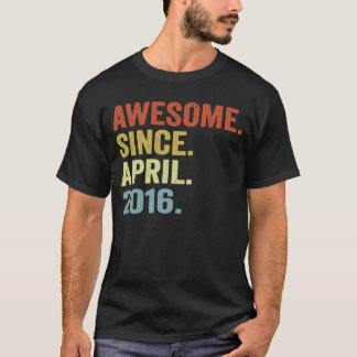 7 Years Old Vintage April 2016 7th Birthday 3 T-Shirt