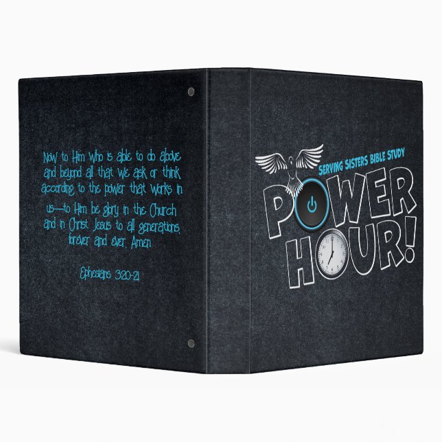 7am BIBLE STUDY POWER HOUR  3 Ring Binder (Background)