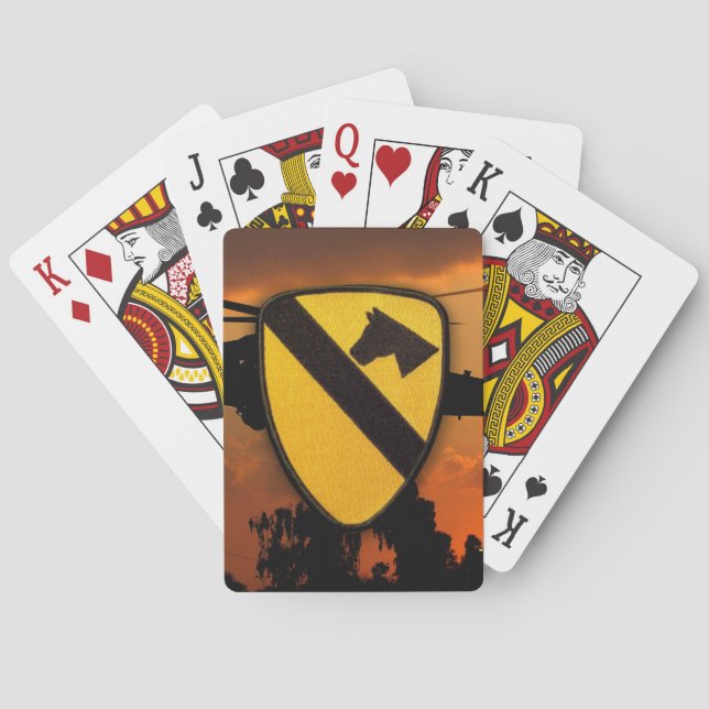 7th 1st 11th cavalry division vietnam veterans poker cards (Back)