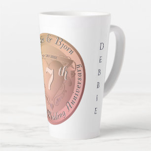 7th/22 Wedding Anniversary Copper Latte Mug