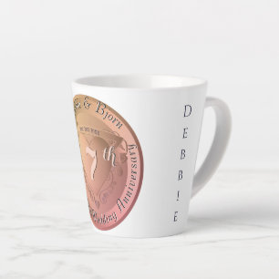 7th/22 Wedding Anniversary Copper Latte Mug