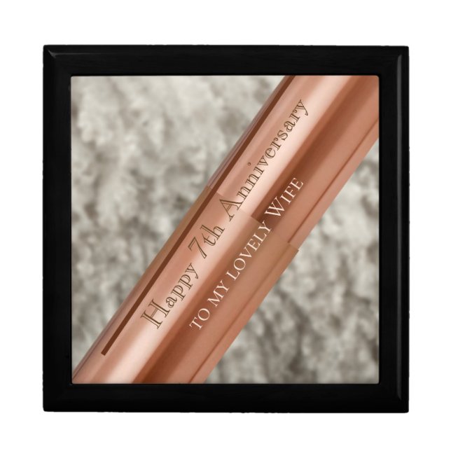 7th Anniversary Copper and Wool Gift Box (Front)