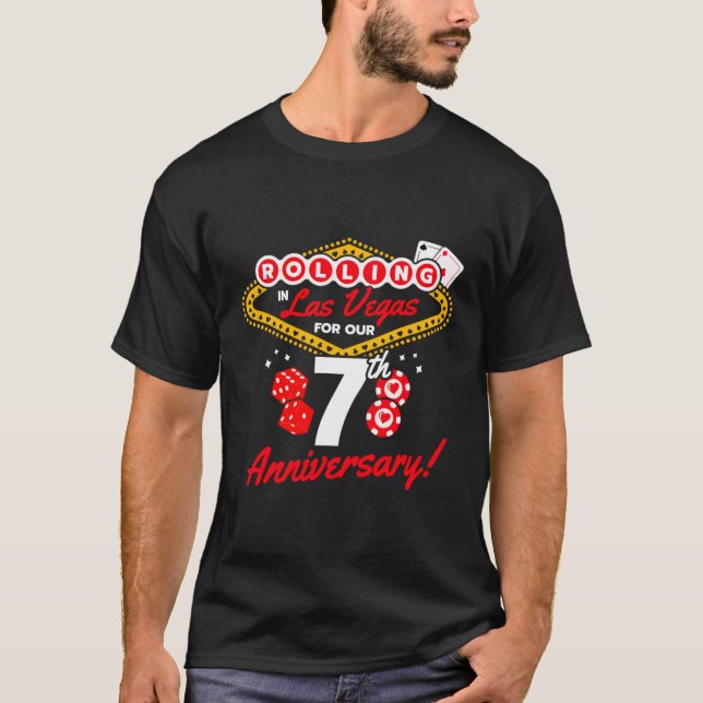 7Th Anniversary Vegas 7Th Wedding Anniversary Las  T-Shirt (Front)