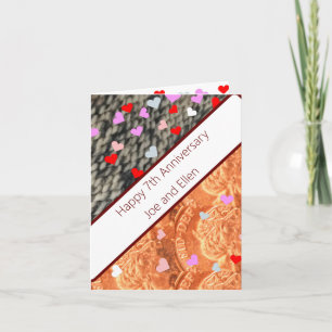 7th Anniversary, Wool and Copper Card