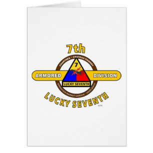 7TH ARMORED DIVISION "LUCKY SEVENTH" CARDS