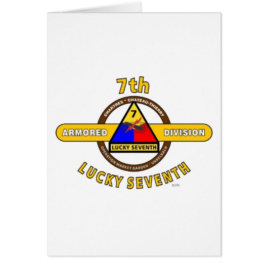 7TH ARMORED DIVISION "LUCKY SEVENTH" CARDS (Front)