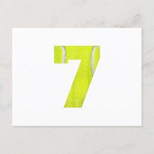 7th Birthday 2013 Tennis Boys Girls Kids Seventh Announcement Postcard