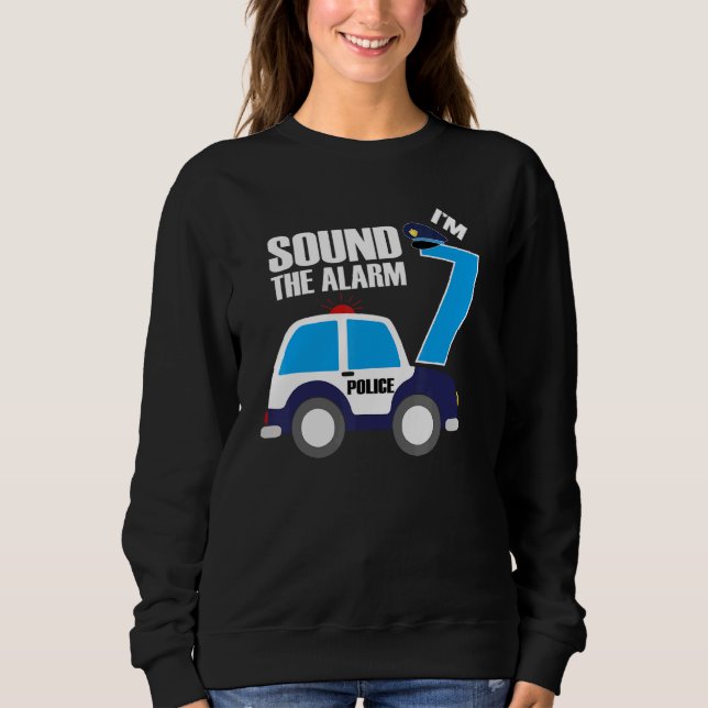 7th Birthday 7 Seven Year Old Police Car Cop Offic Sweatshirt (Front)