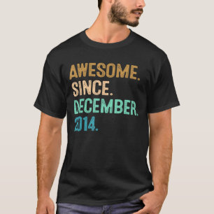 7th Birthday 7 Year Old Awesome Since December 20 T-Shirt
