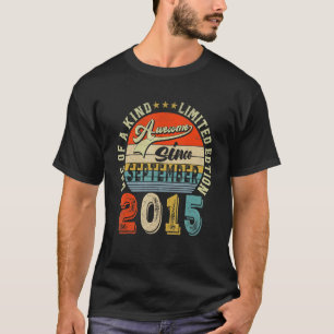 7th Birthday 7 Years Old Awesome Since September T-Shirt