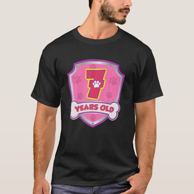 7Th Birthday 7 Years Old Patrol Dogs Lover Kids T-Shirt (Front)