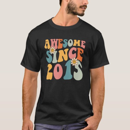 7th Birthday  Awesome Since 2015 7 Years Old Boy G T_Shirt