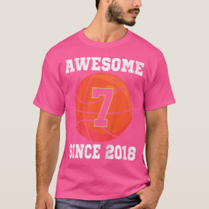 7Th Birthday Basketball Lover 7 Years Old Sports T-Shirt