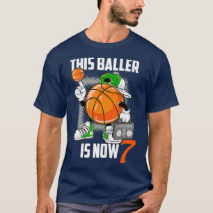 7th Birthday Basketball Player Funny 7 Years Old K T-Shirt