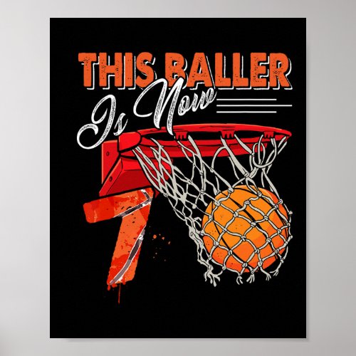 7th Birthday Basketball T S Funny 7 Years Old Kids Poster