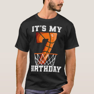 7Th Birthday Basketball T-Shirt