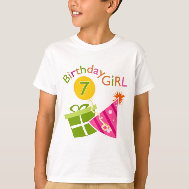 7th Birthday - Birthday Girl T-Shirt (Front)