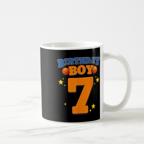 7th Birthday Boy Basketball 7 Years Old Kids Gift  Coffee Mug