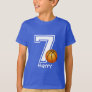 7th Birthday boy basketball personalized-2 T-Shirt