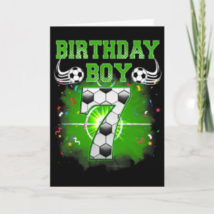 7th Birthday Boy Gifts Birthday Boy Soccer Fan 7 Y Card