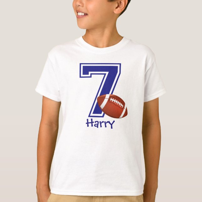7th Birthday boy personalized T-Shirt (Front)