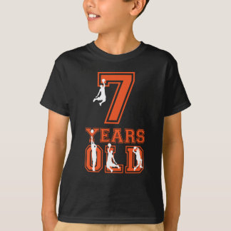 7th Birthday Boy Shirt - Basketball T- Shirt