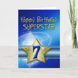 7th Birthday card for Superstar