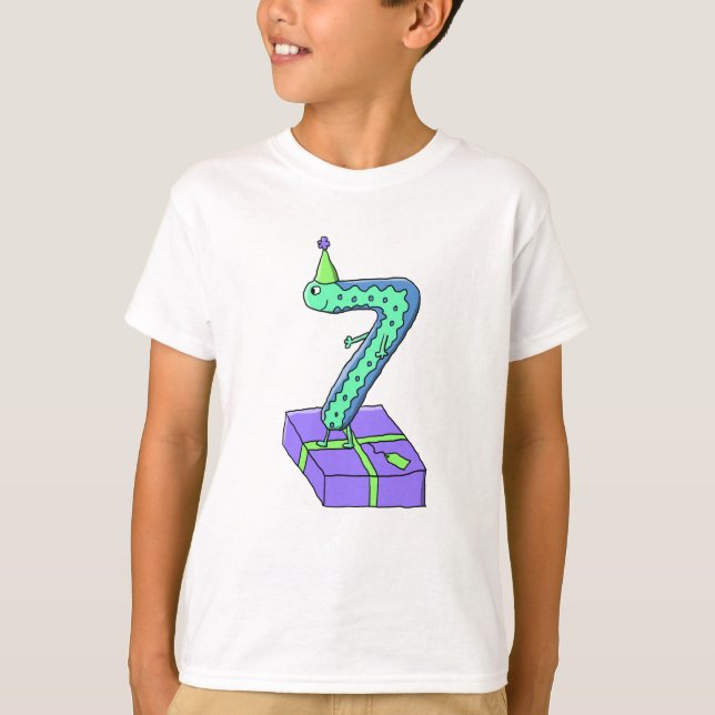 7th Birthday Cartoon. T-Shirt (Front)