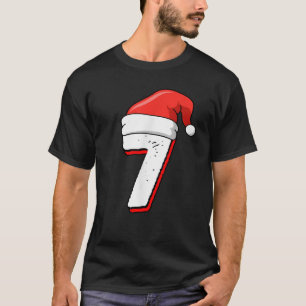 7th Birthday Christmas Number 7 Years Old Birthday T-Shirt