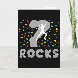 7th Birthday Climbing Seven Year Old Rock Climber  Card