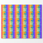 [ Thumbnail: 7th Birthday: Colorful, Fun Rainbow Pattern # 7 Wrapping Paper ]