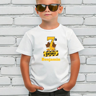 7th Birthday Dump Druck construction theme Party T-Shirt