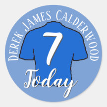 7th Birthday Football Badge to Personalise