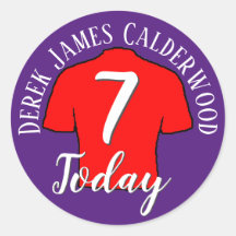 7th Birthday Football Badge to Personalise
