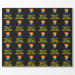 [ Thumbnail: 7th Birthday: Fun, Colorful Rainbow Inspired # 7 Wrapping Paper ]