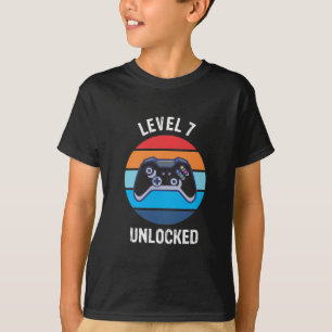 7th Birthday Gamer Level 7  T-Shirt