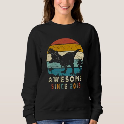 7th Birthday Gifts Dinosaur 7 Year Old Awesome Sin Sweatshirt
