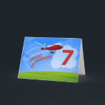 7th Birthday, Great Grandson, Red Airplane Card<br><div class="desc">Zoom in for birthday greetings for your great grandson on his 7th birthday! He will love this special card that says great grandson on the front.</div>