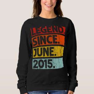 7th Birthday  Legend Since June 2015 7 Years Old Sweatshirt