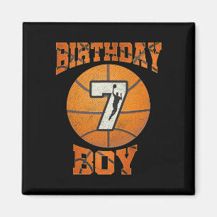 7th Birthday Outfit Boy Bysketbyll Seven 7 Year Ol Magnet