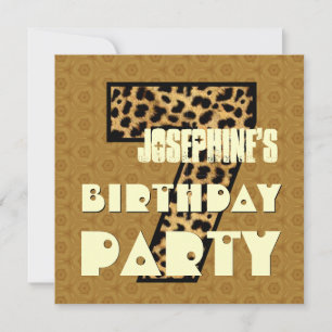 7th Birthday Party 7 Year Old Grunge Design V4 Invitation