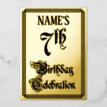 [ Thumbnail: 7th Birthday Party — Elegant Script + Custom Name Invitation ]