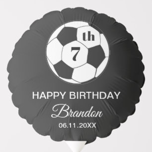 7th Birthday Party Soccer Blue Boys Sports Balloon